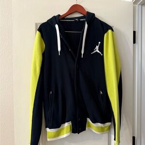 Jordan Black and Yellow Zip Up Sweater